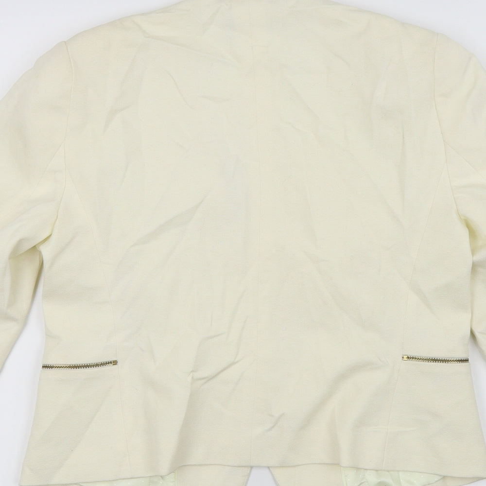 CC Womens White Jacket Blazer Size 10