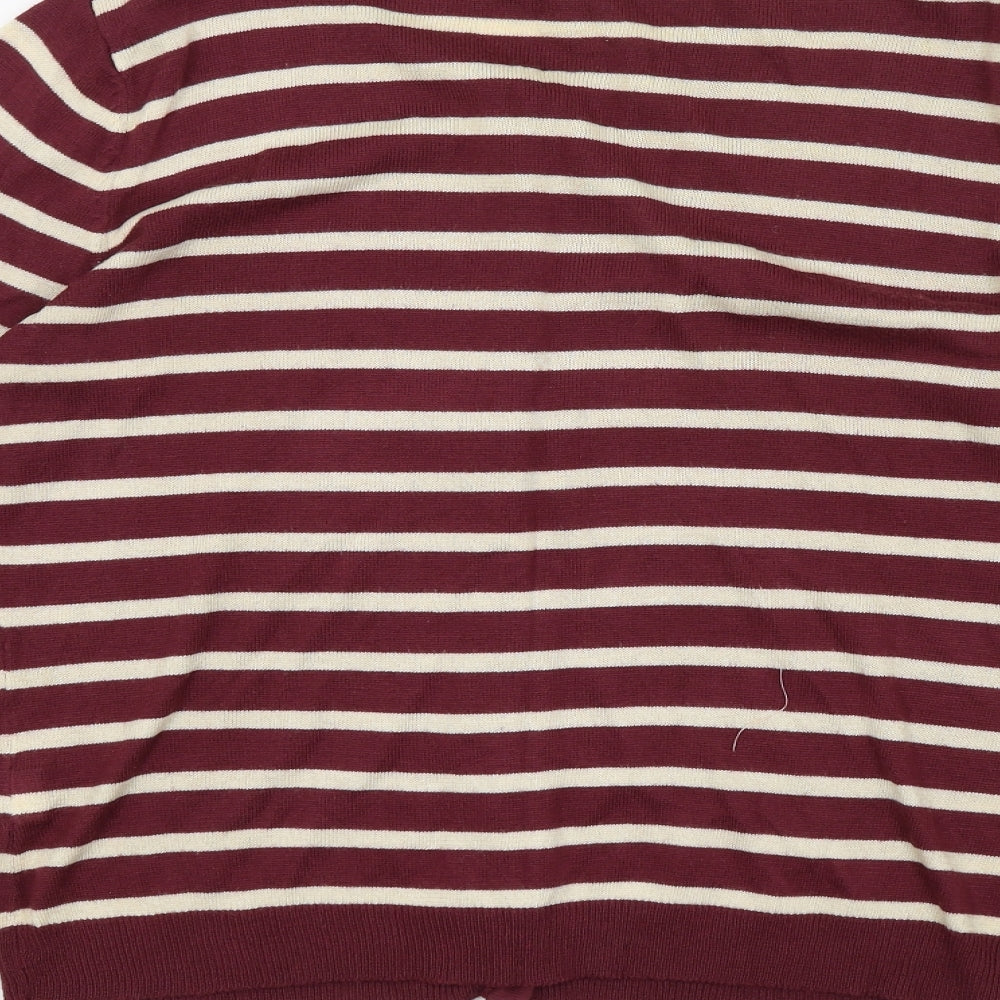 Atmosphere Womens Purple Striped Cardigan Jumper Size 14