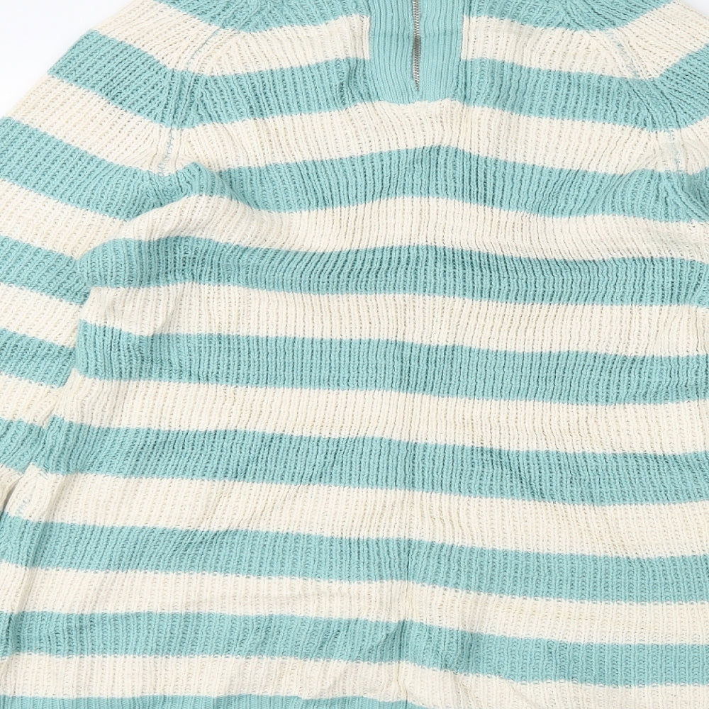 originals Womens Green Striped Pullover Jumper Size XL
