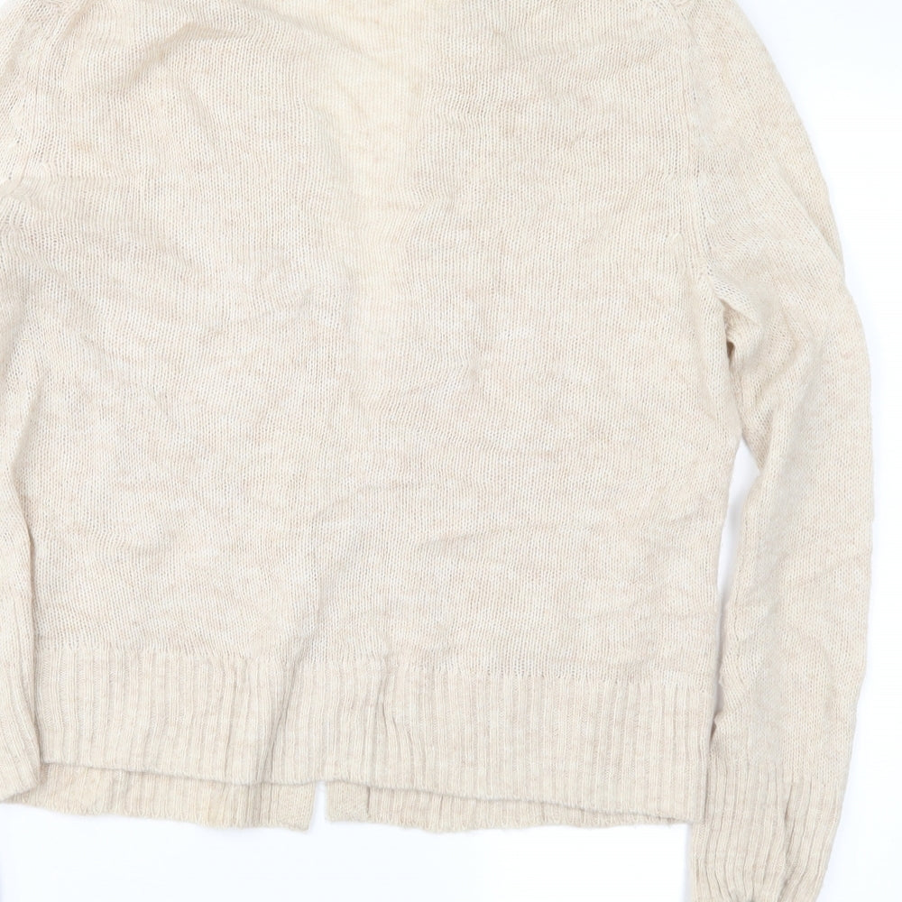 Preworn Womens Beige Cardigan Jumper Size S