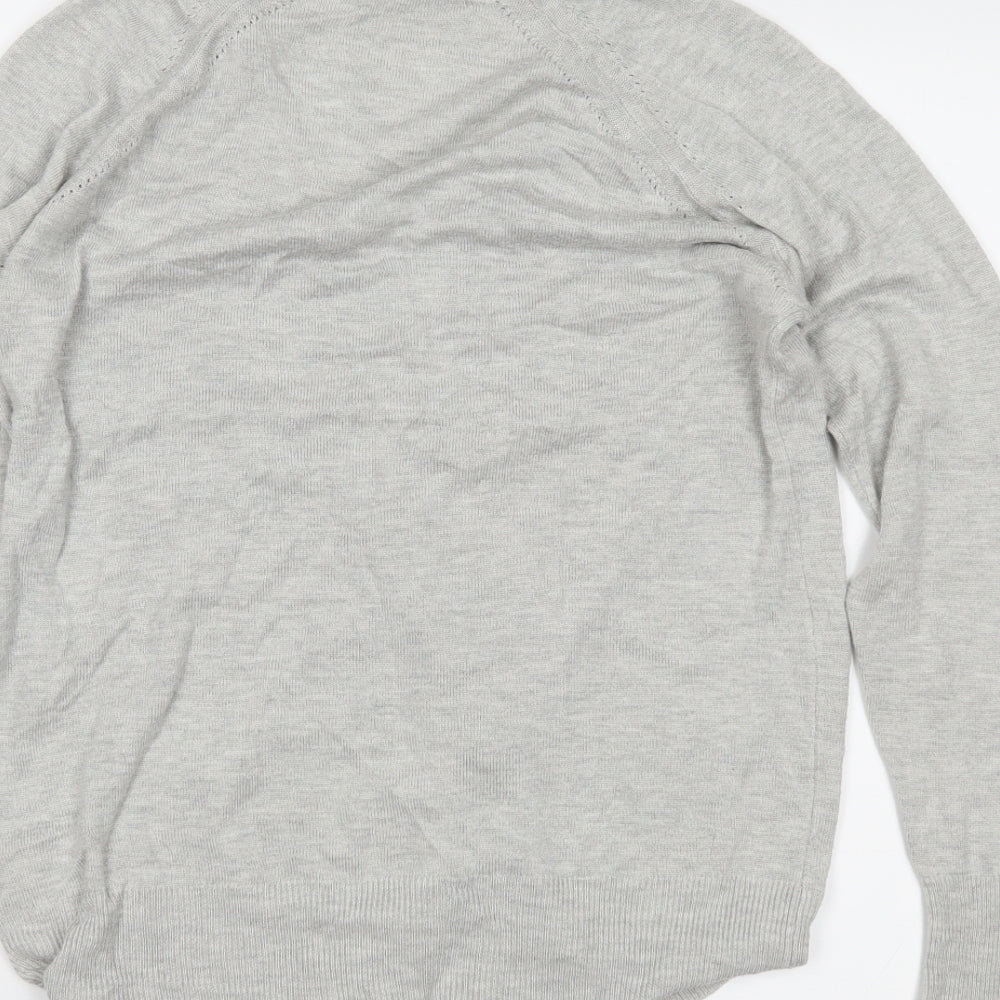 Marks & Spencer Womens Grey Cardigan Jumper Size 10