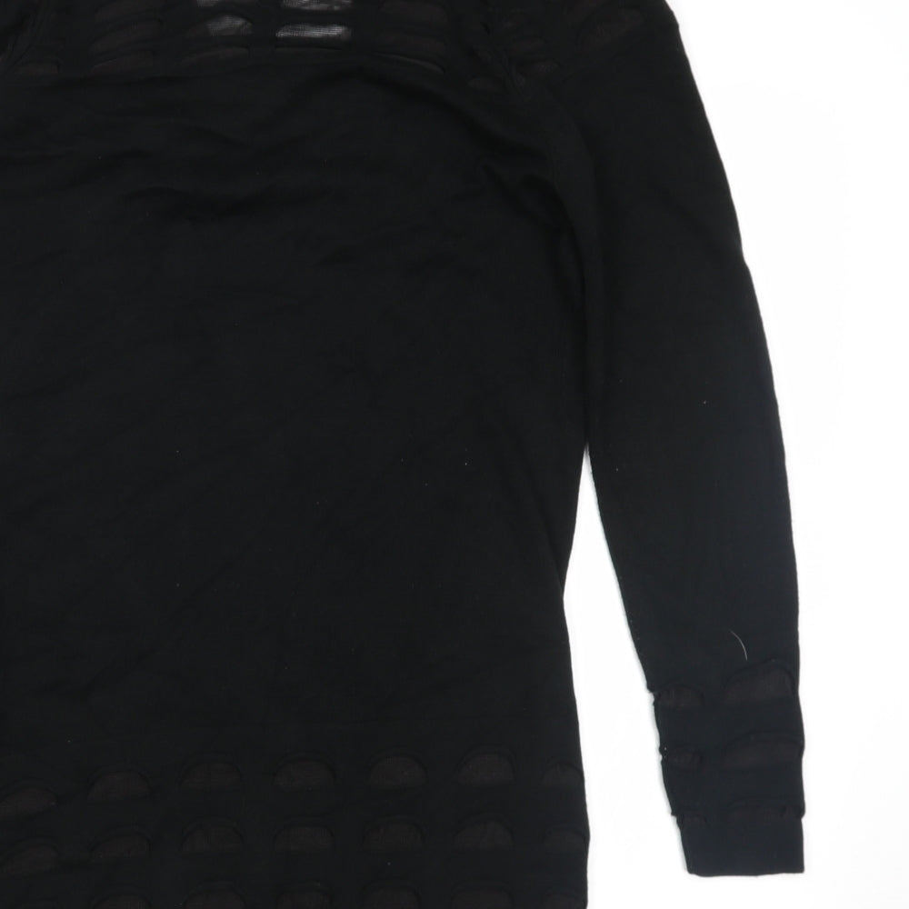 Marks & Spencer Womens Black Wrap Jumper Size 8