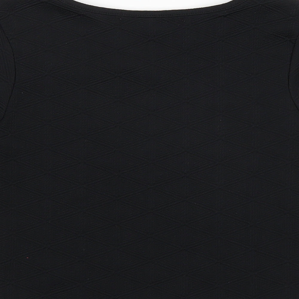 Firetra Womens Black Basic T-Shirt Size S - Cropped