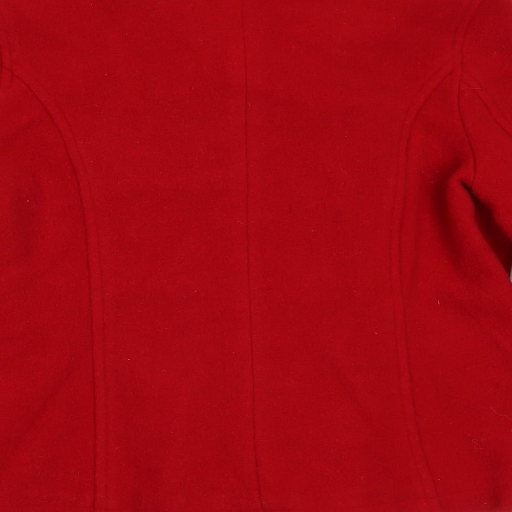 Select Womens Red Pea Coat Coat Size 12
