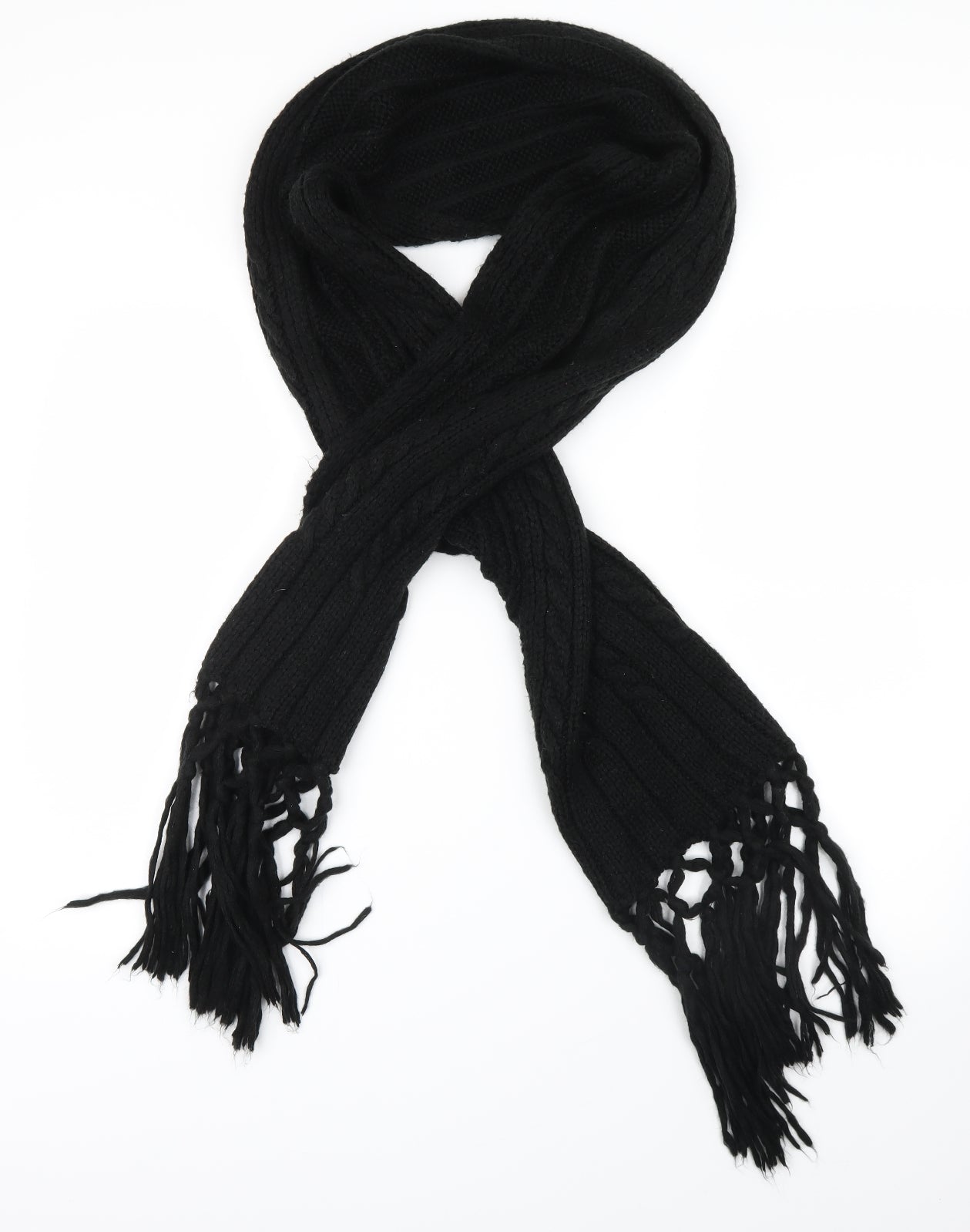 Preworn Unisex Black Scarf