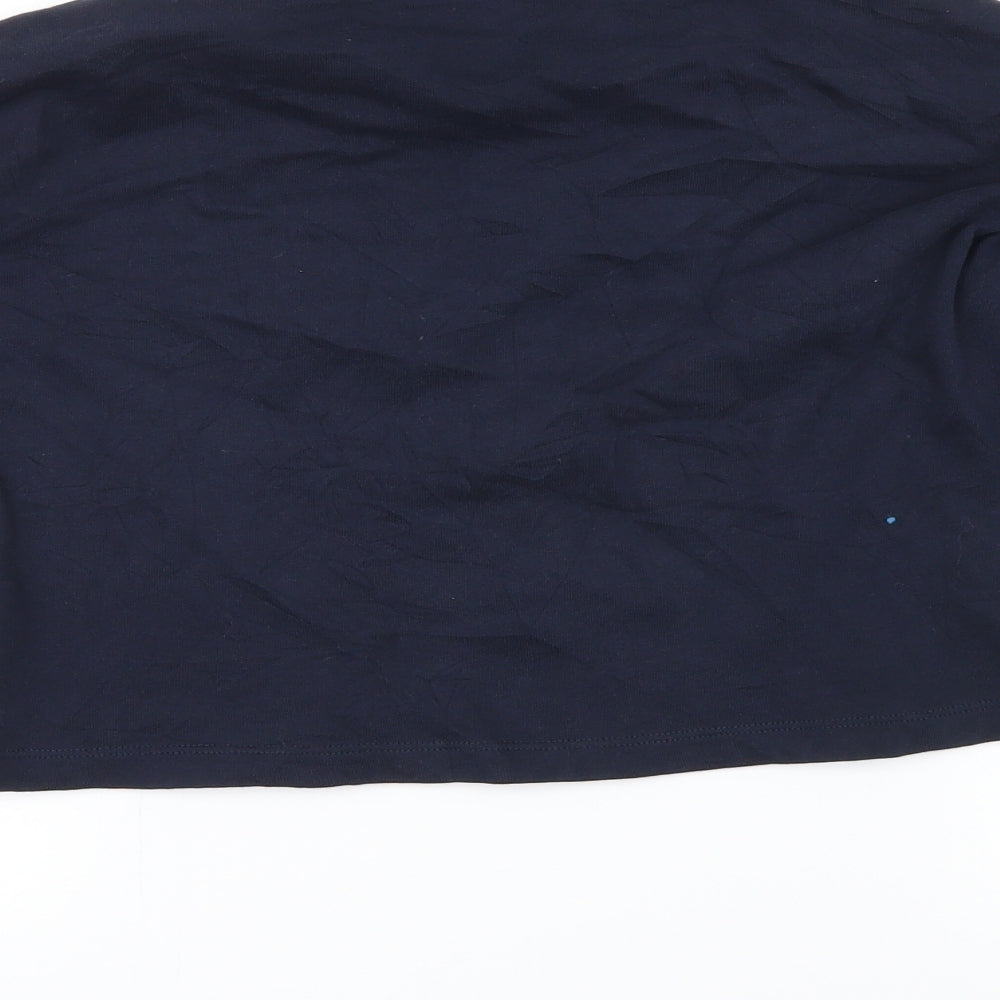 H&M Girls Blue Pullover Sweatshirt Size 10-11 Years - stripe on sleeves