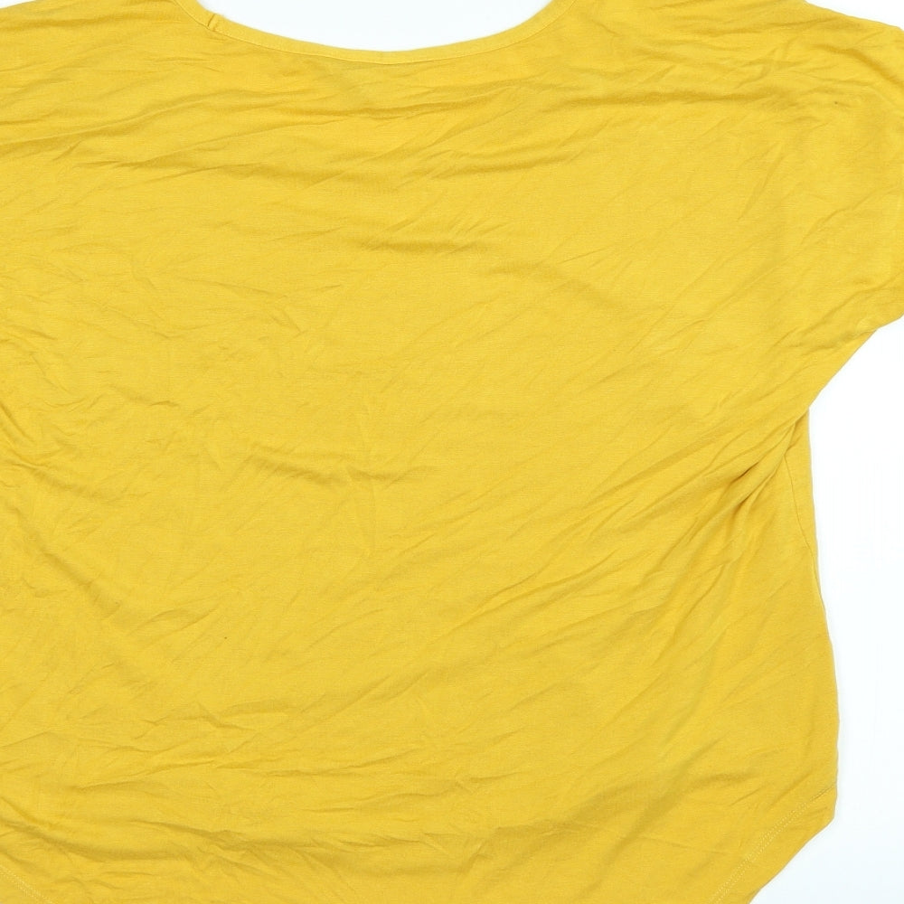 Peacocks Womens Yellow Basic Blouse Size 14