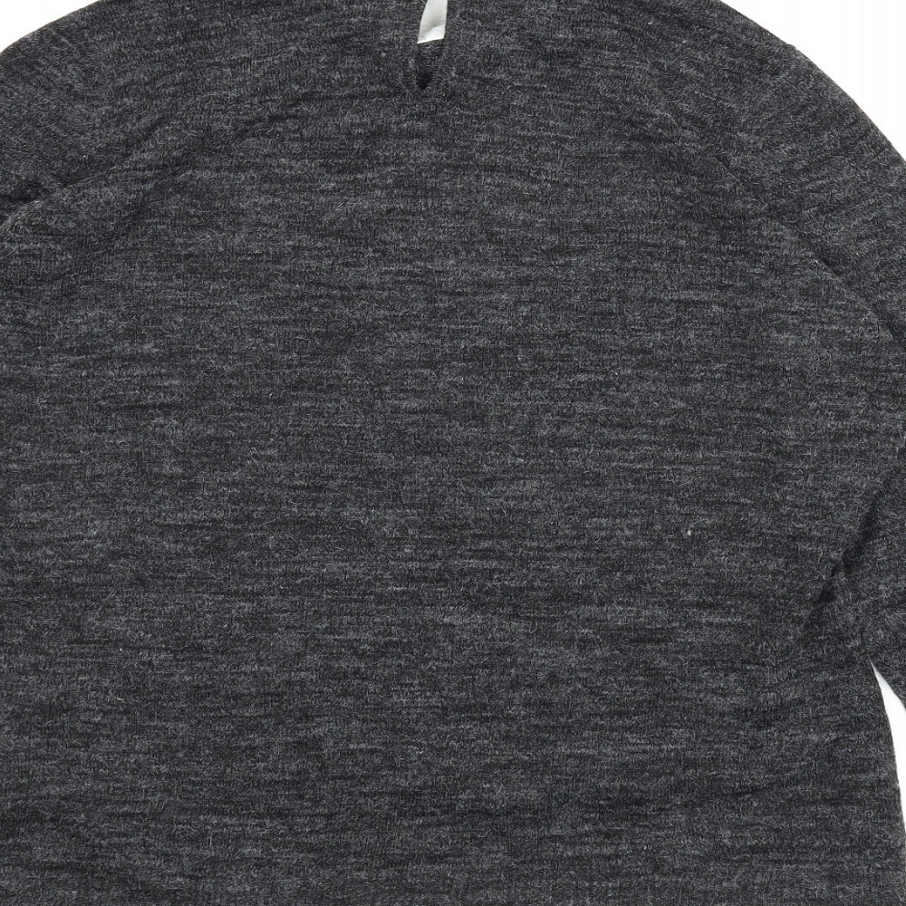 ESMARA Womens Grey Basic Blouse Size M