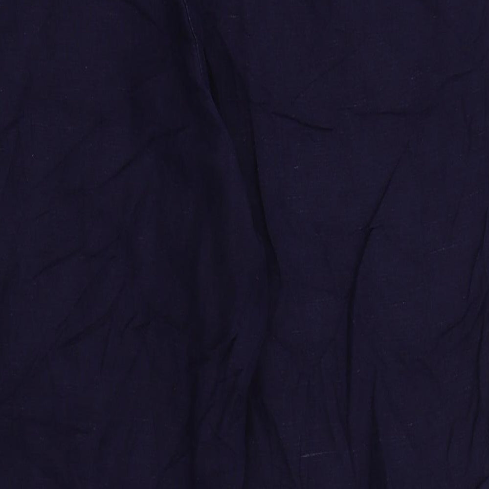 ANNE BROOKES Womens Blue Trousers Size 14 L23 in