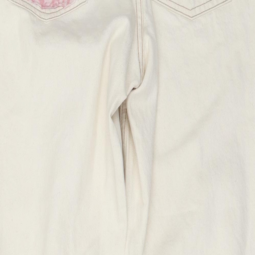 Topshop Mens Beige Denim Straight Jeans Size 28 in L32 in