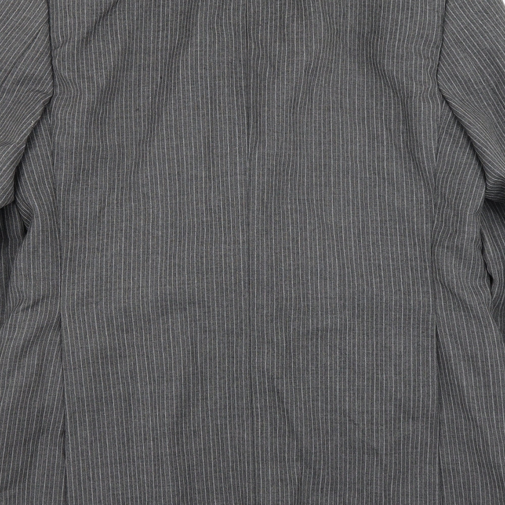House of Fraser Mens Grey Striped Jacket Suit Jacket Size 40