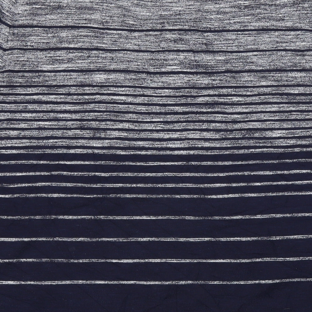 Max Studio Womens Blue Striped Pullover Jumper Size L