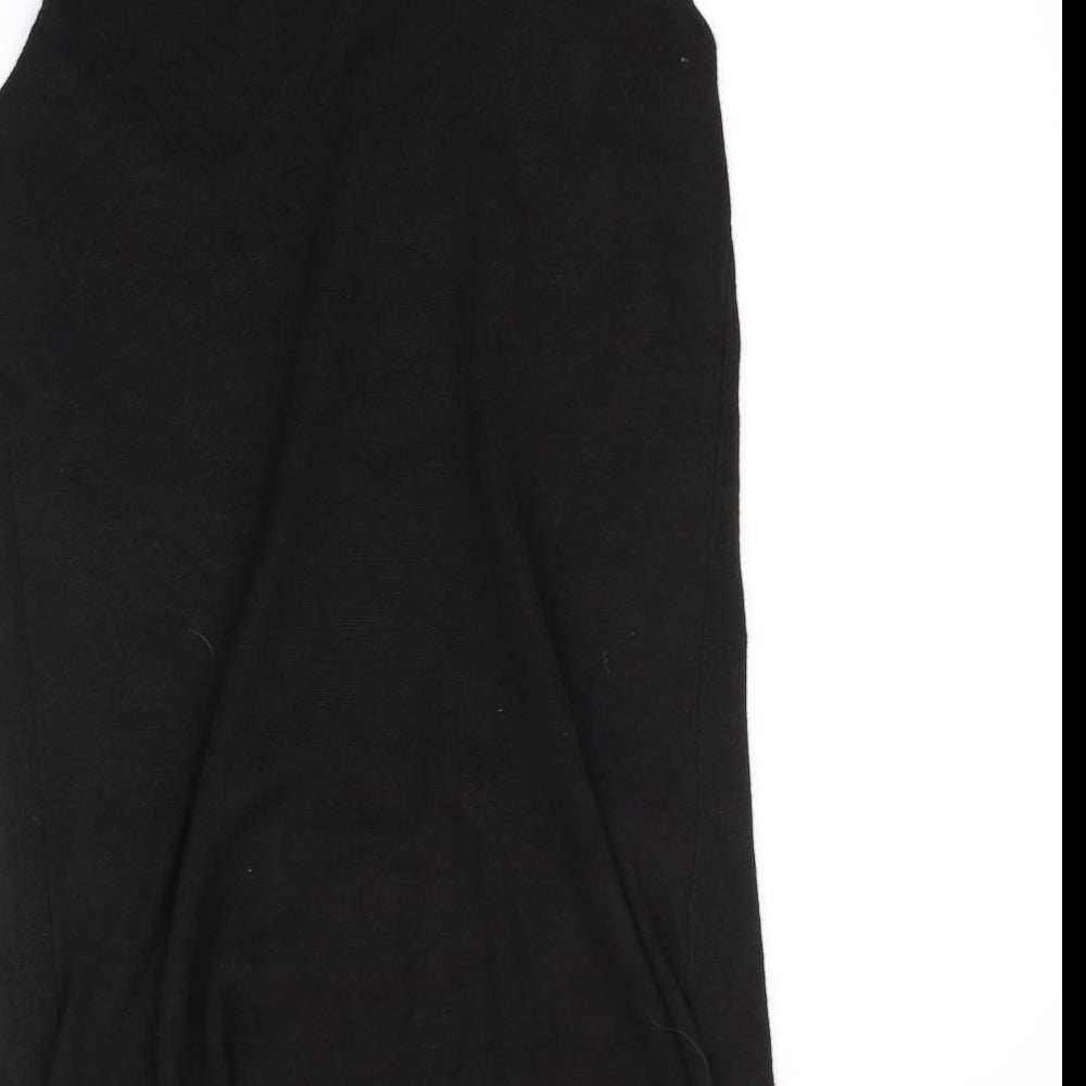 Pieces Womens Black A-Line Size L