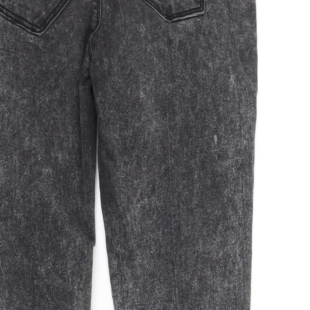 Denim & Co. Womens Grey Straight Jeans Size 10 L32 in