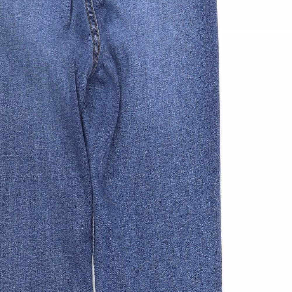 Denim & Co. Womens Blue Straight Jeans Size 10 L30 in