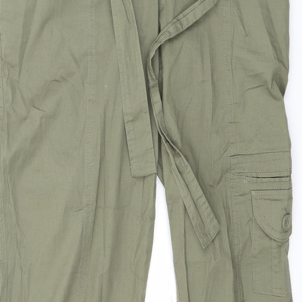 Bonprix Womens Green Rayon Trousers Size 36 L23 in