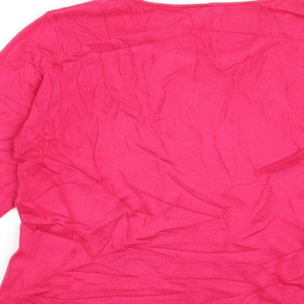 M&Co Womens Pink Pullover Jumper Size M
