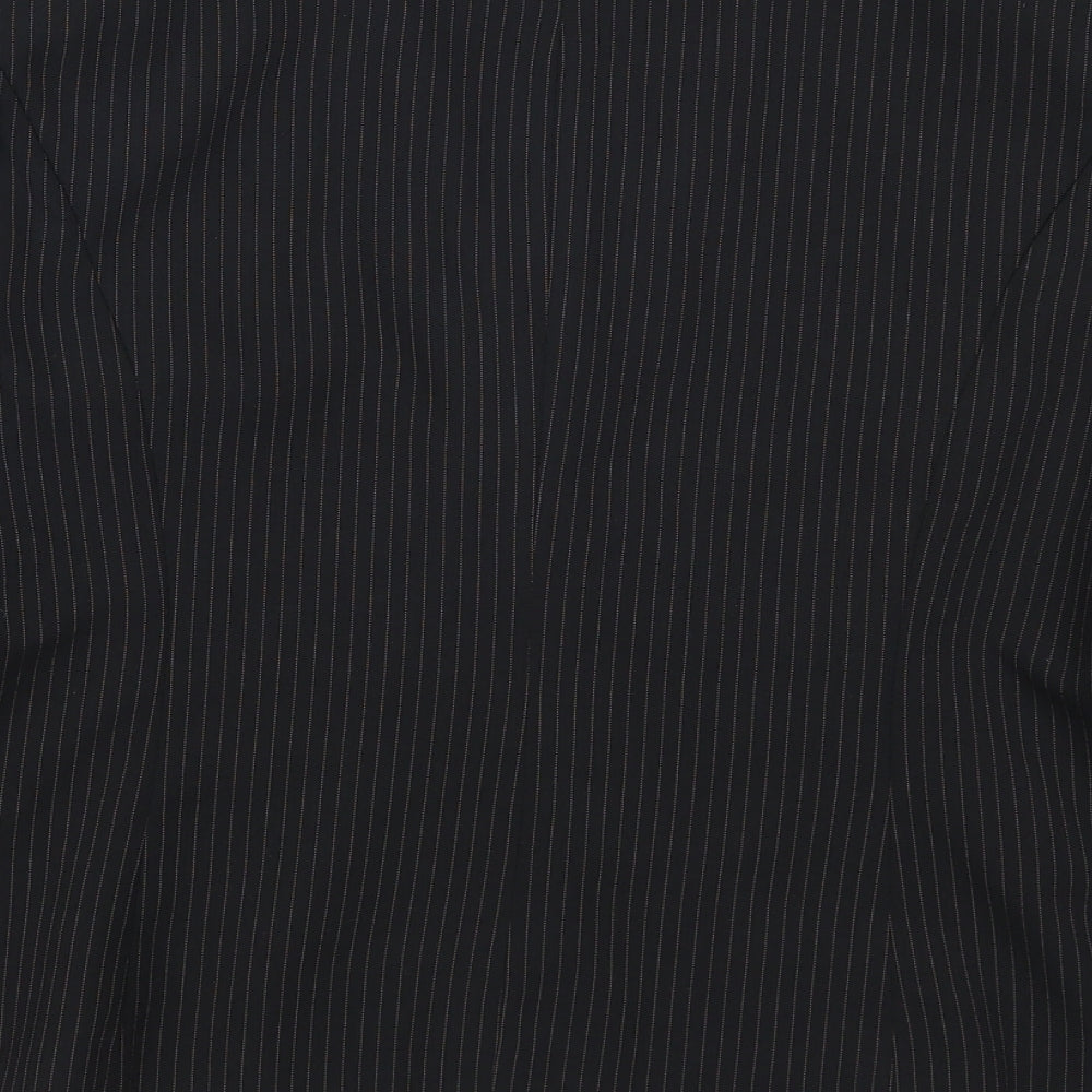 Brand and care label for George women’s black striped jacket suit jacket, size UK 14