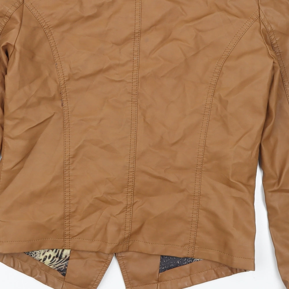 Cookie Seven Womens Brown Jacket Size M