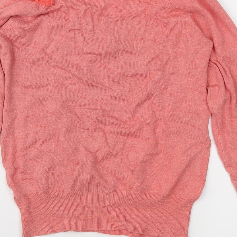 F&F Womens Pink Knit Pullover Jumper Size 8