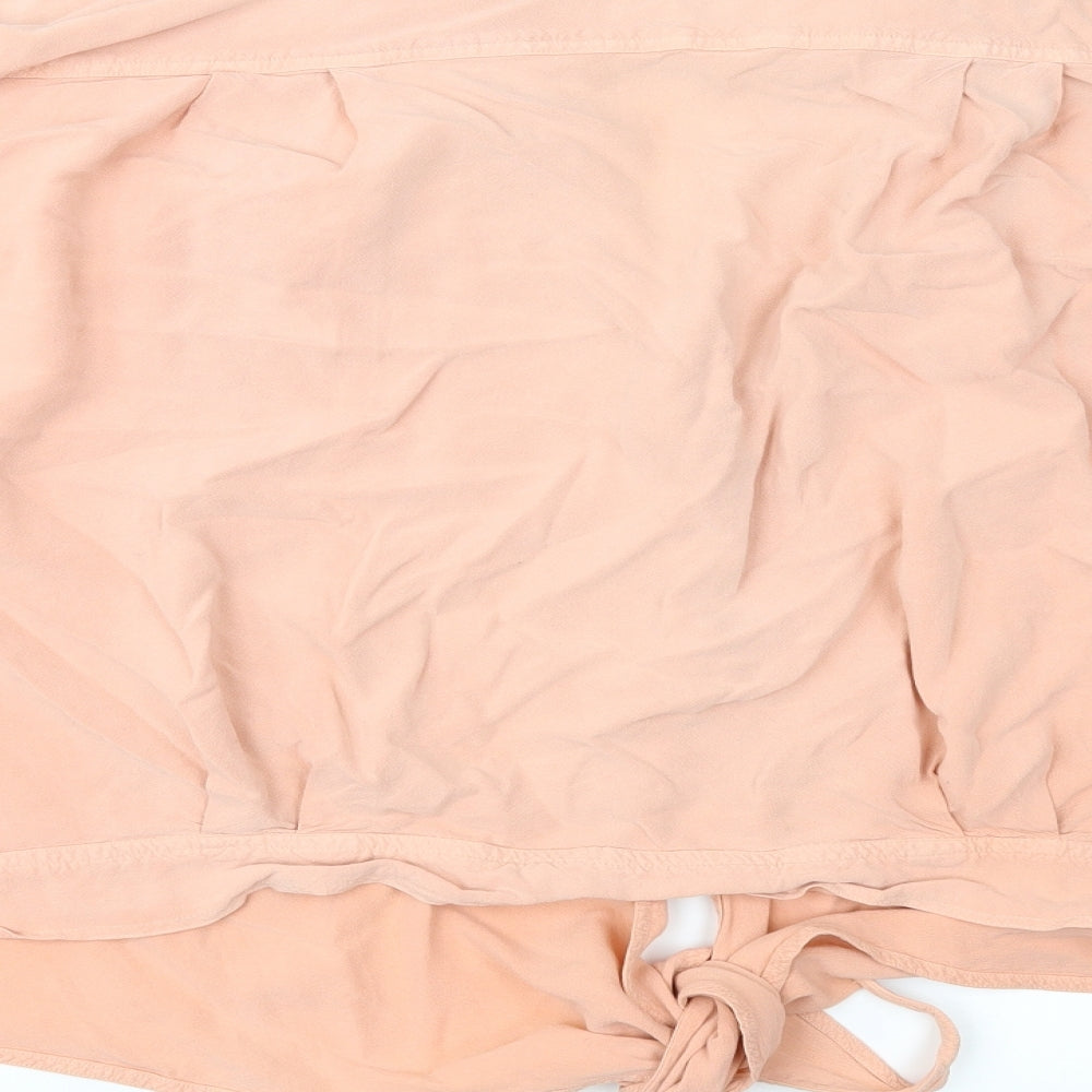 East Coast Womens Orange Cropped Blouse Size 18