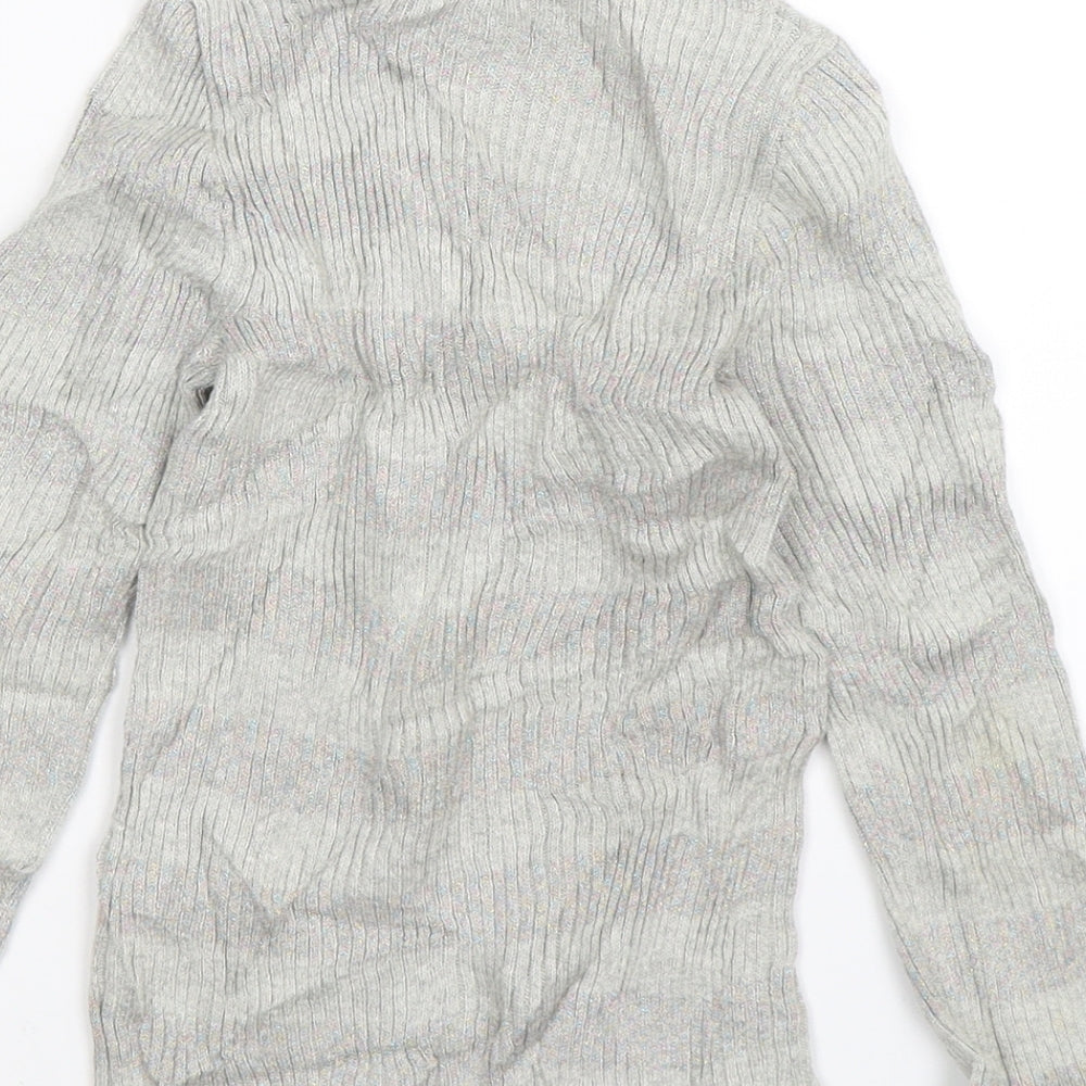Crew Cuts Girls Grey Knit Pullover Jumper Size 5-6 Years