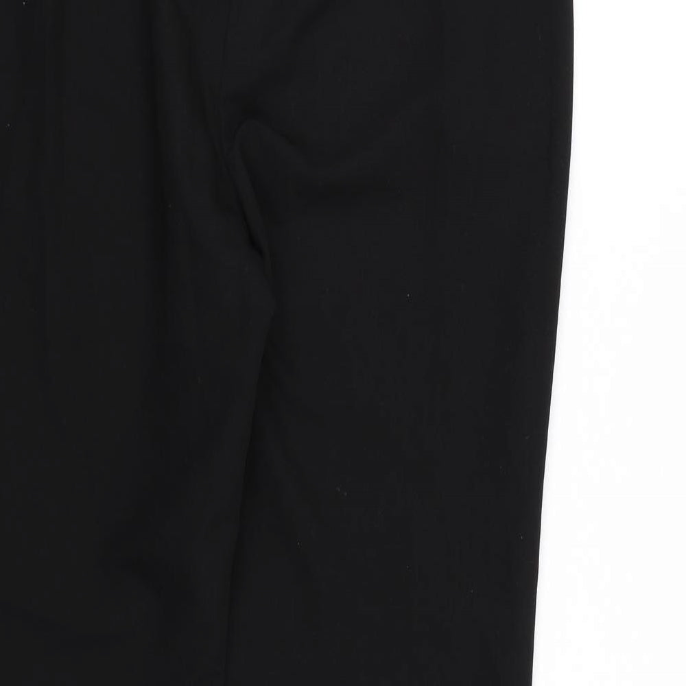 F&F Womens Black Rayon Dress Pants Trousers Size 12 L26 in