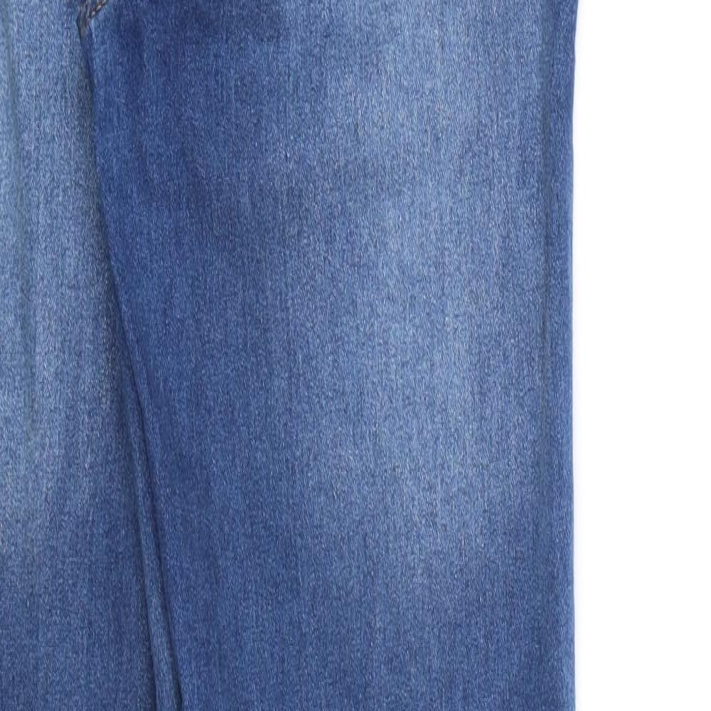 Papaya Womens Blue Denim Straight Jeans Size 8 L30 in