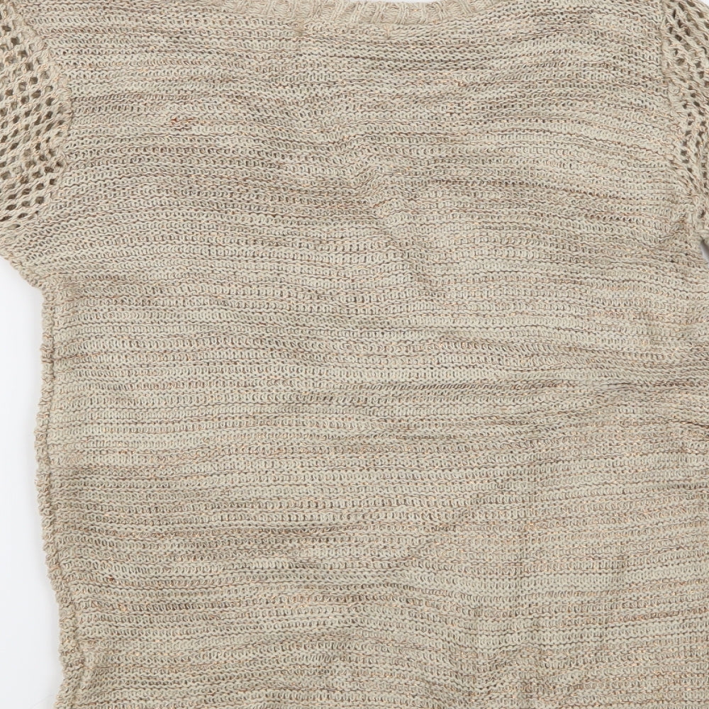 Peacocks Womens Gold Pullover Jumper Size 8