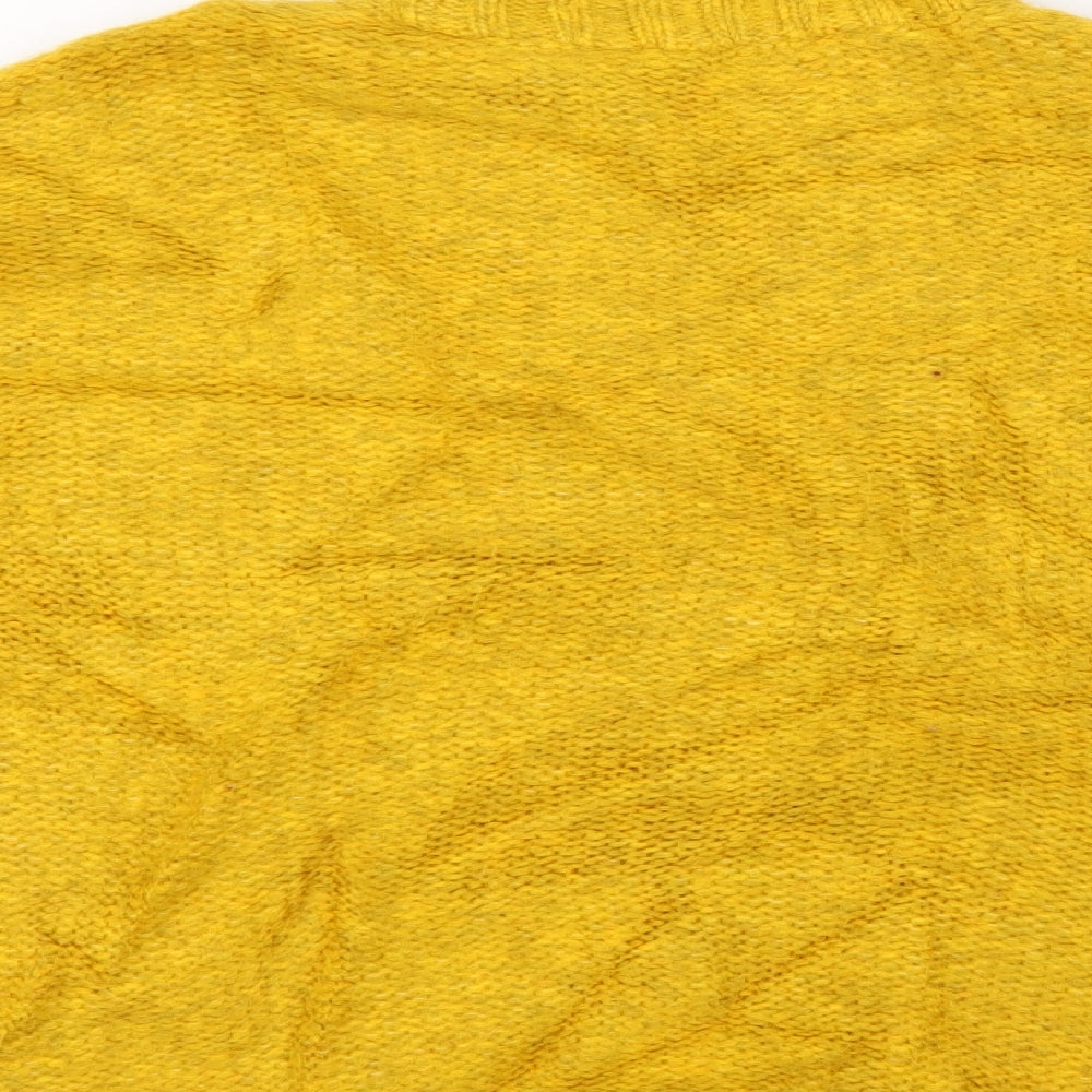 George Womens Yellow Argyle/Diamond Pullover Jumper Size M