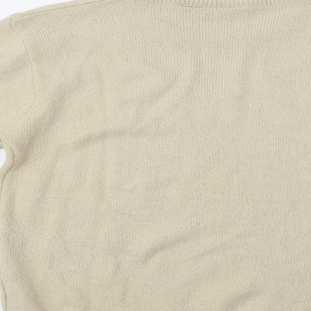 Akal Mens Ivory Argyle/Diamond Pullover Jumper Size M