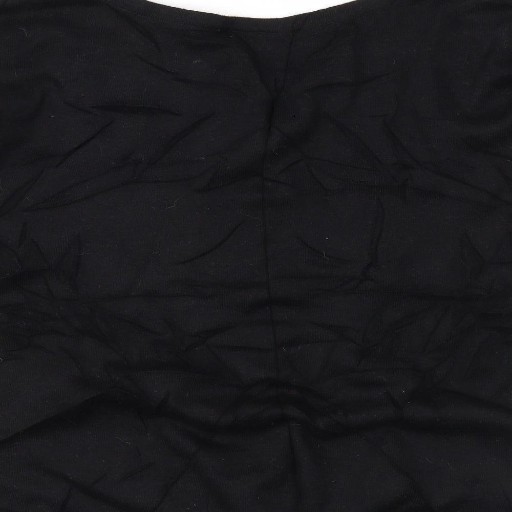 wallia Womens Black Polka Dot Tunic Jumper Size M