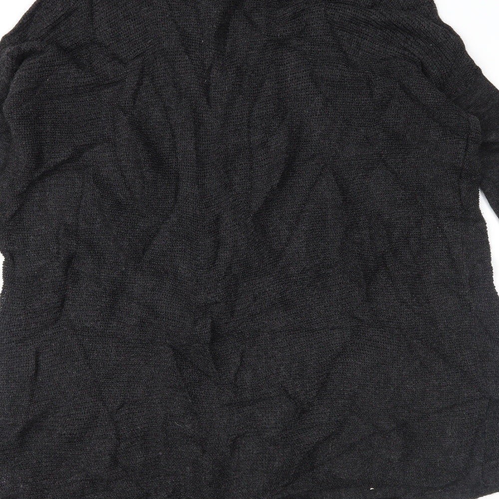 Wrap Womens Black Pullover Jumper Size 8 - cold shoudler