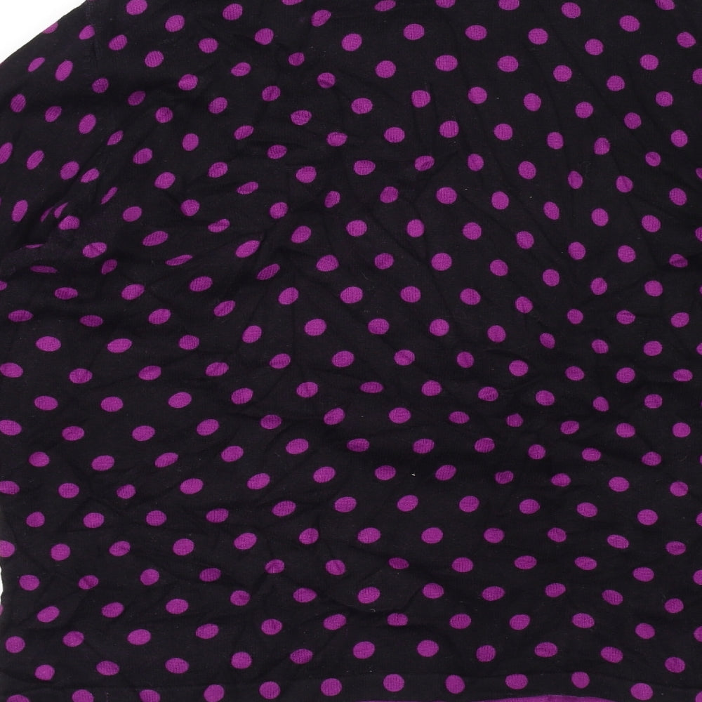 Jumper Womens Black Polka Dot Pullover Jumper Size L