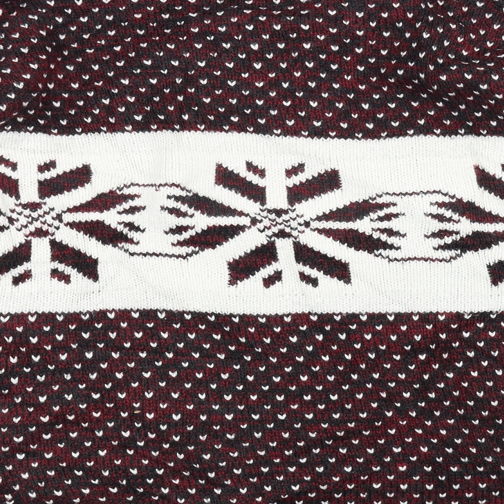 Jennyfer Womens Red Knit Pullover Jumper Size L - Christmas