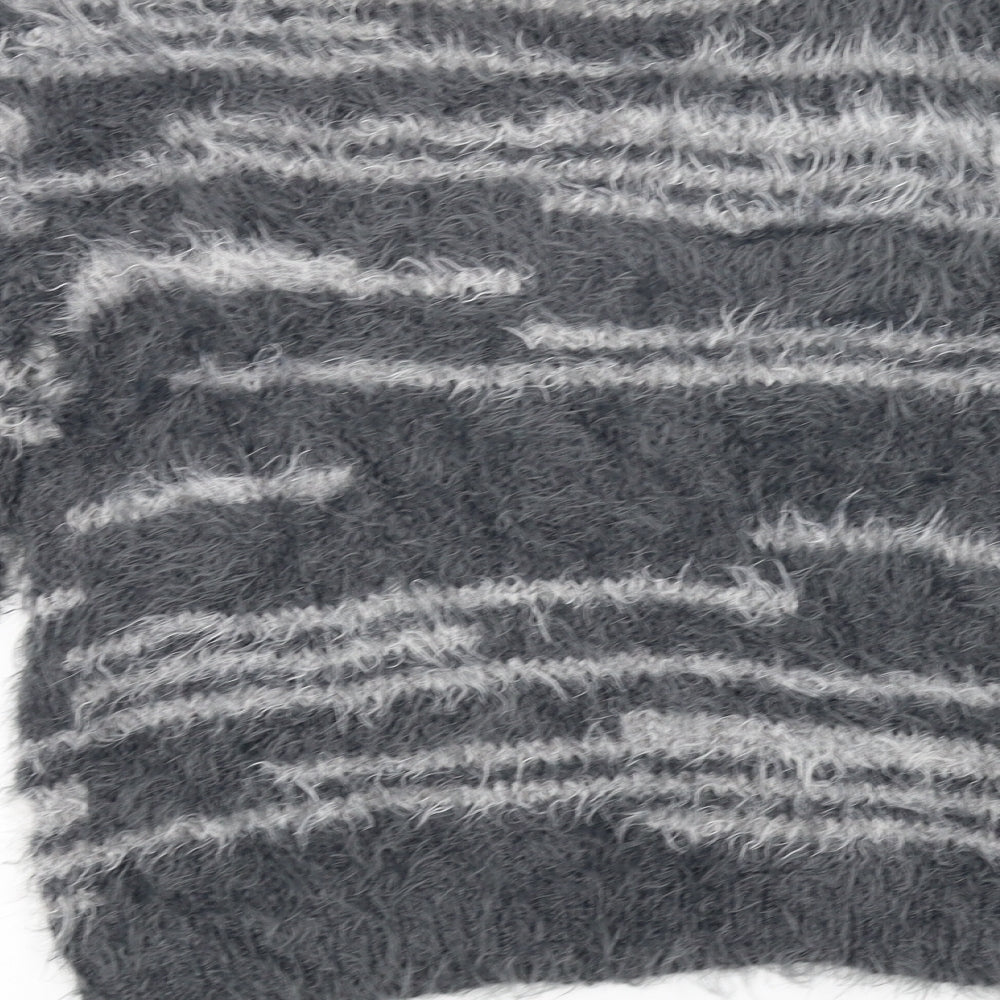 Afibel Womens Grey Striped Pullover Jumper Size 10