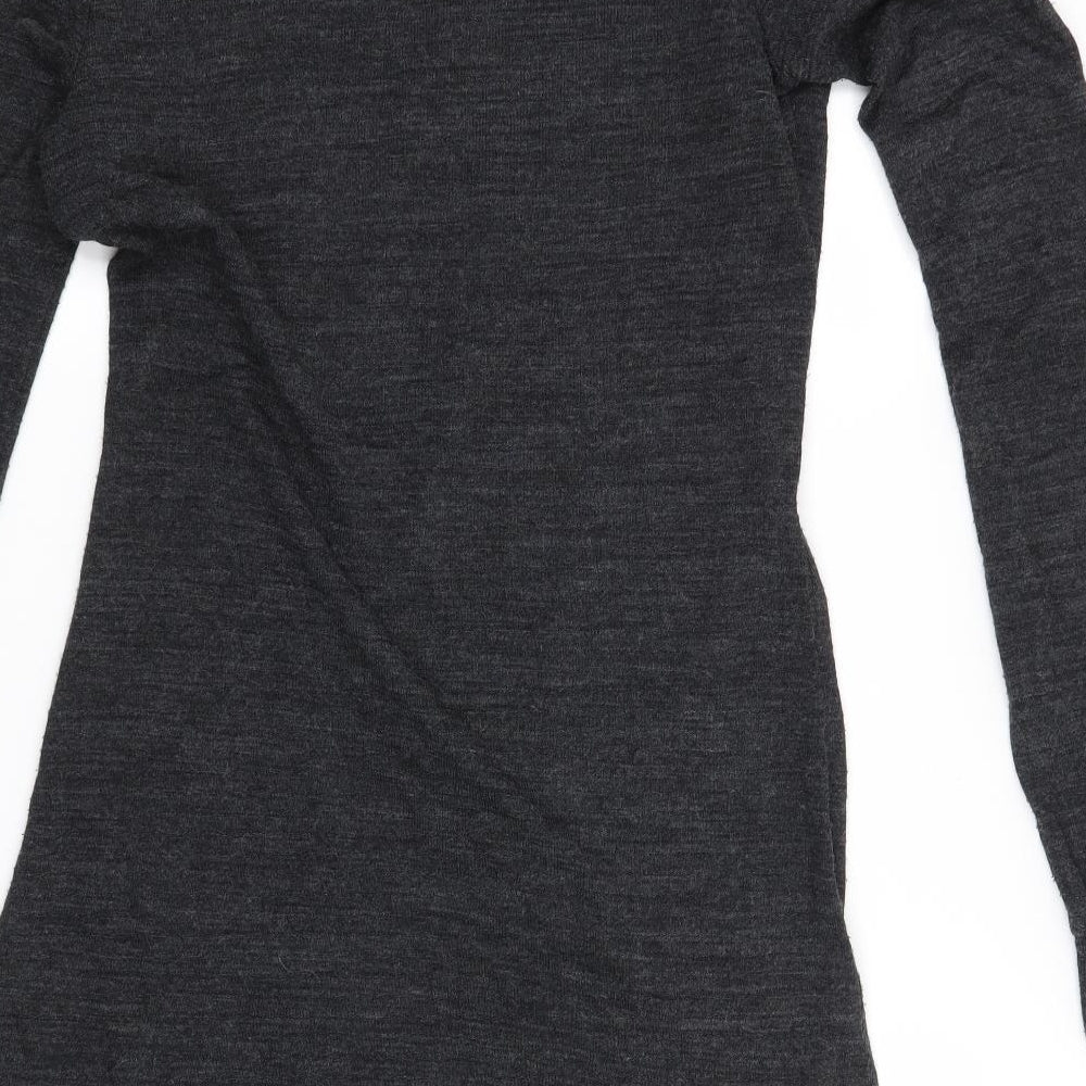 villa Womens Grey Shirt Dress Size L