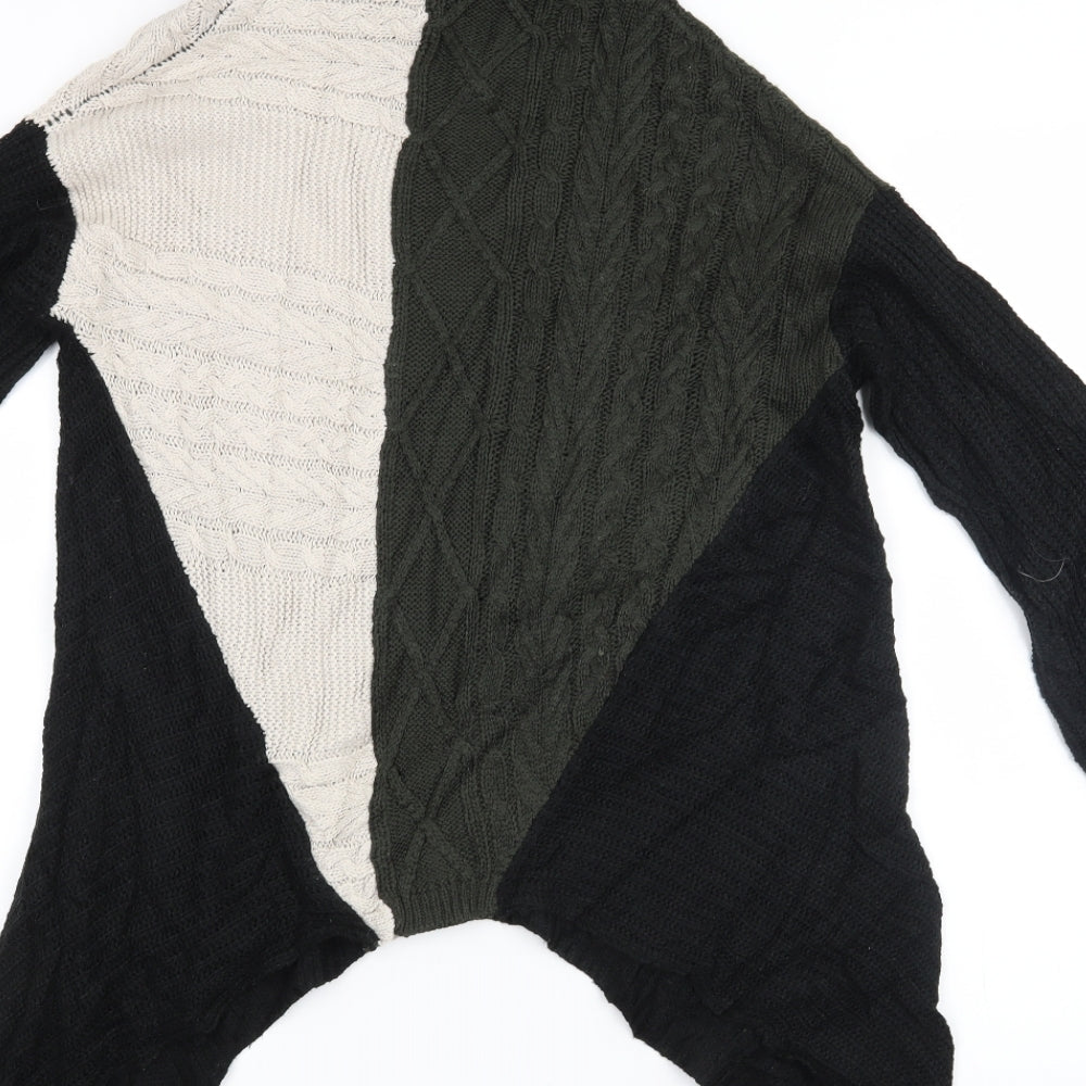 Select Womens Green Geometric Pullover Jumper Size 14