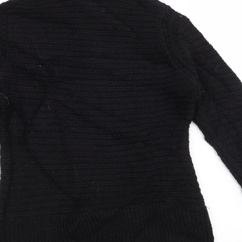 Crane Womens Black Pullover Jumper Size S