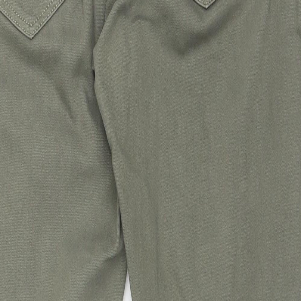 H&M Womens Green Denim Straight Jeans Size 10 L27 in