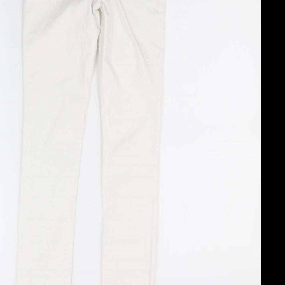 Denim & Co. Womens White Skinny Jeans Size 8 L28 in