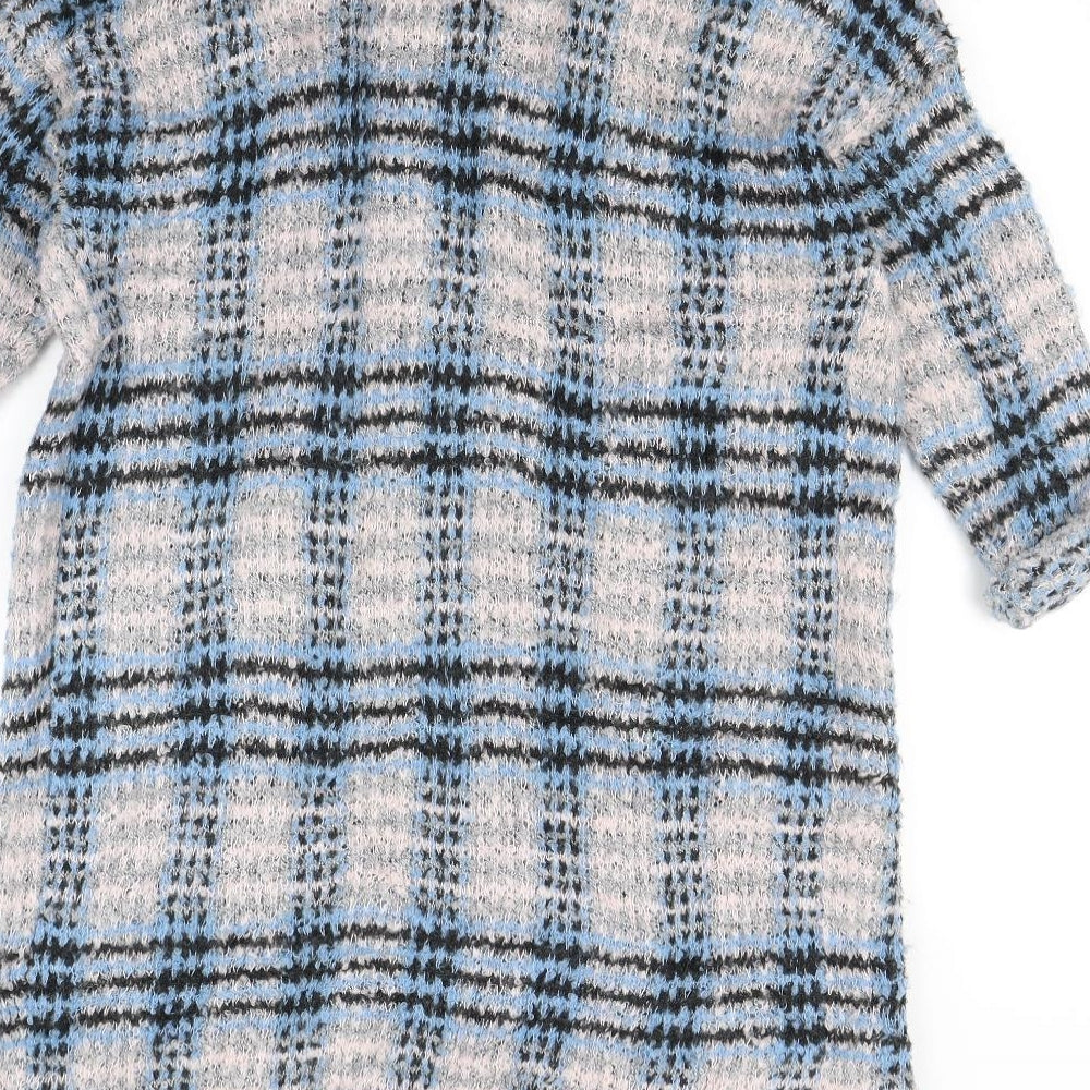 Warehouse Womens Multicoloured Check Cardigan Jumper Size S