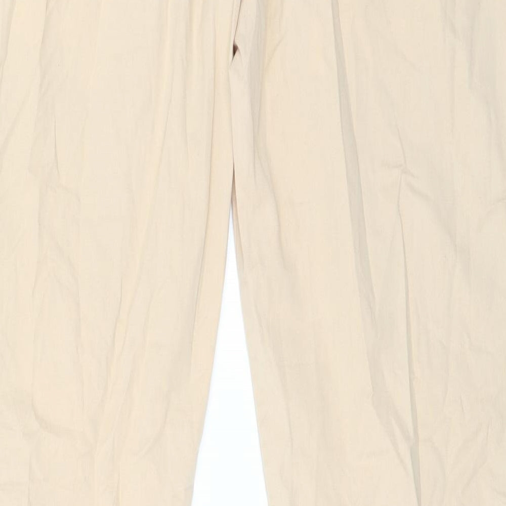 Internacionale Womens Beige Capri Trousers Size 12 L28 in - Zip