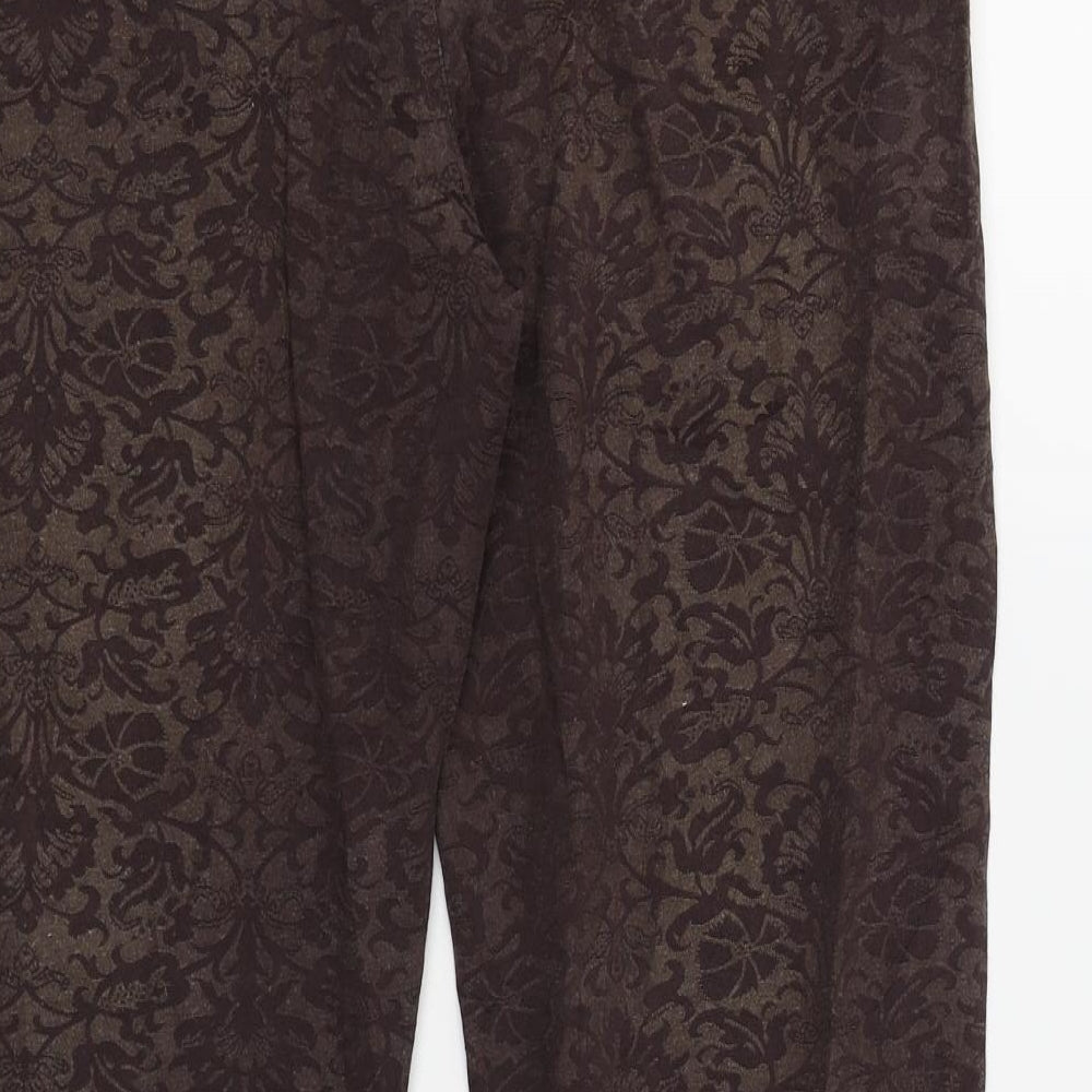 Blendshe Womens Brown Cropped Trousers Size M L24 in