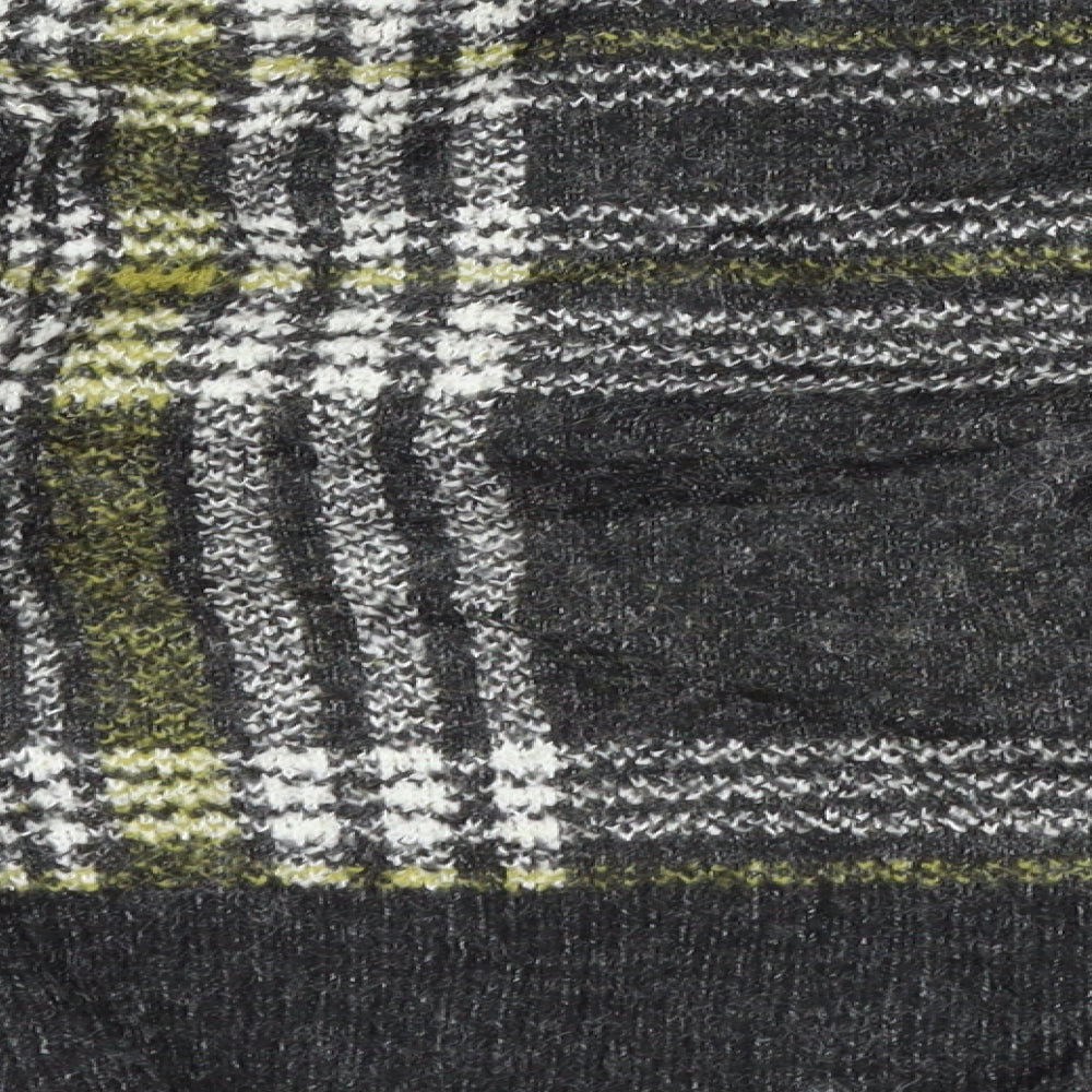 New Look Womens Grey Check Pullover Jumper Size S