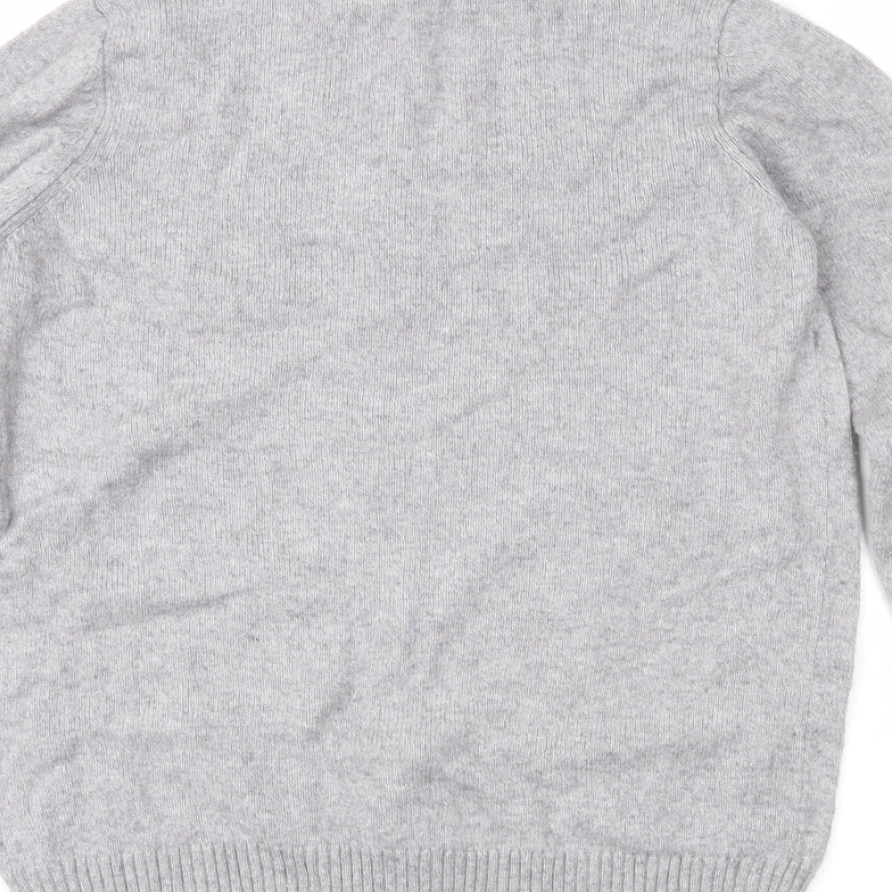 EWM Womens Grey Knit Pullover Jumper Size S
