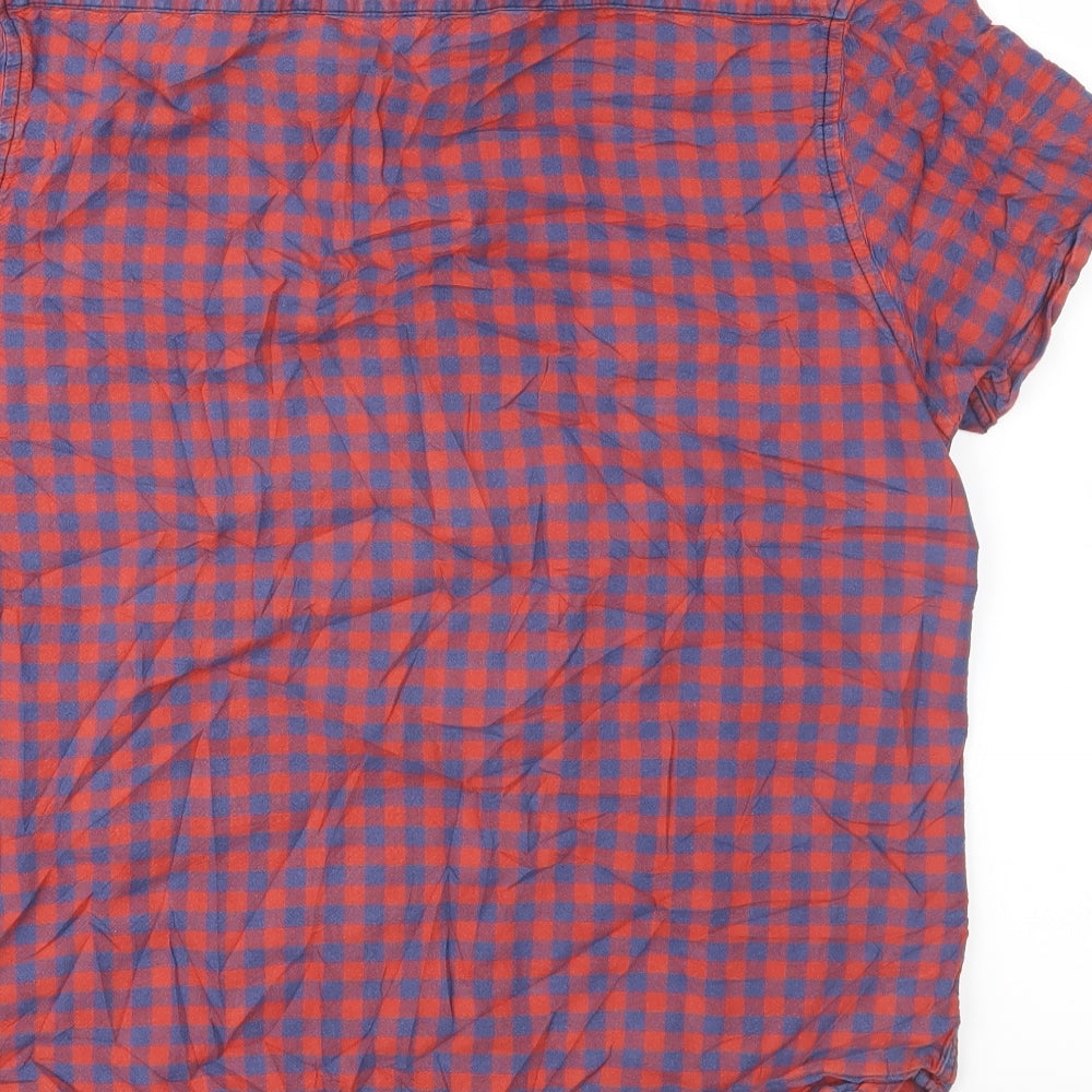 Cedarwood State Mens Red Check Button-Up Size M