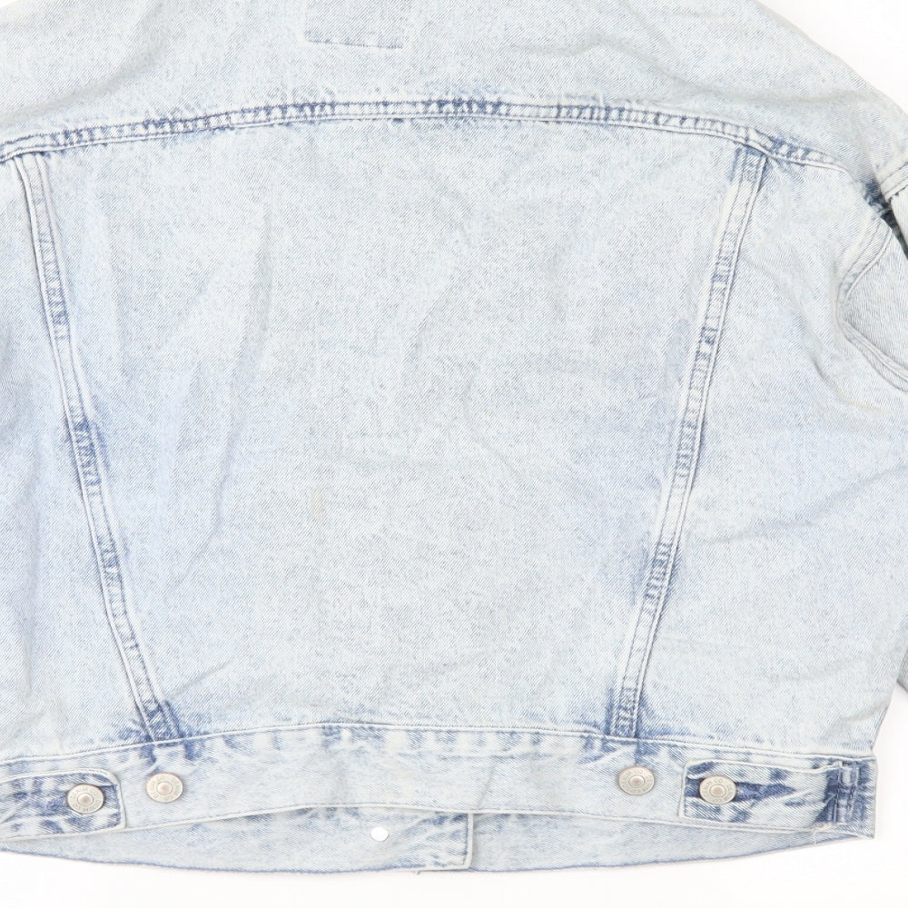 Denim & Co. Womens Black Denim Jacket Size 6