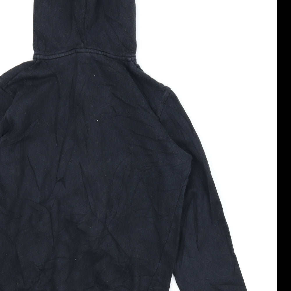H&M Boys Black Full Zip Hoodie Size 10-11 Years