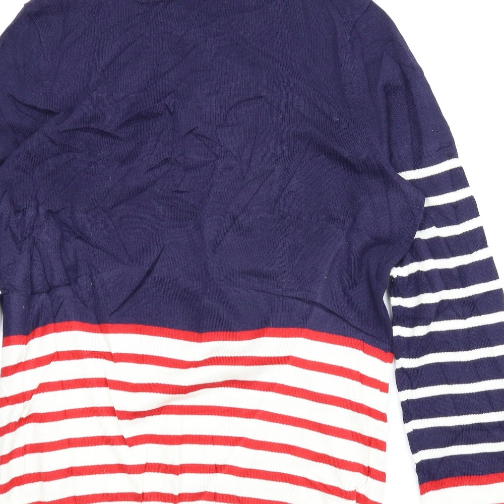 Preworn Womens Blue Striped Pullover Jumper Size M